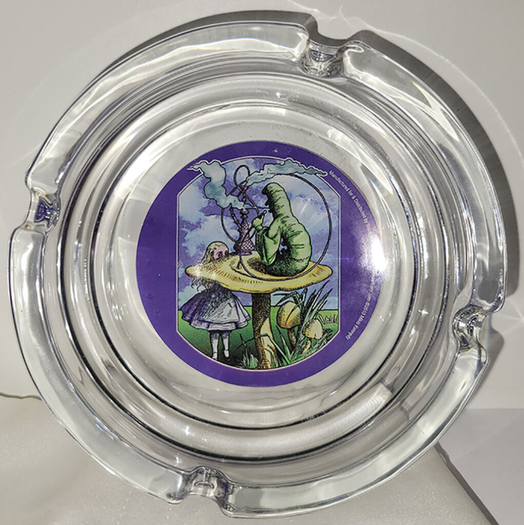 Alice in Wonderland hookah-smoking caterpillar ashtray