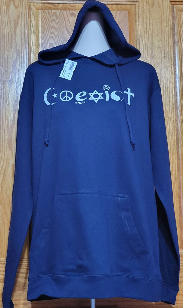 Hoodie sweatshirt: Coexist - Noah's Bazaar - Newport, Oregon