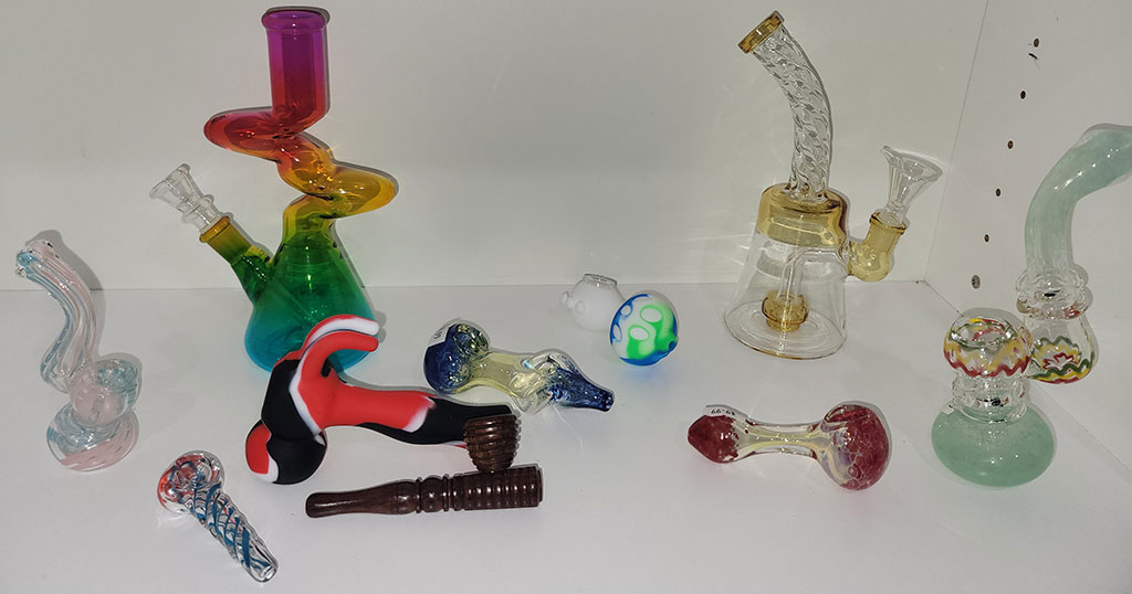 various glass bongs
