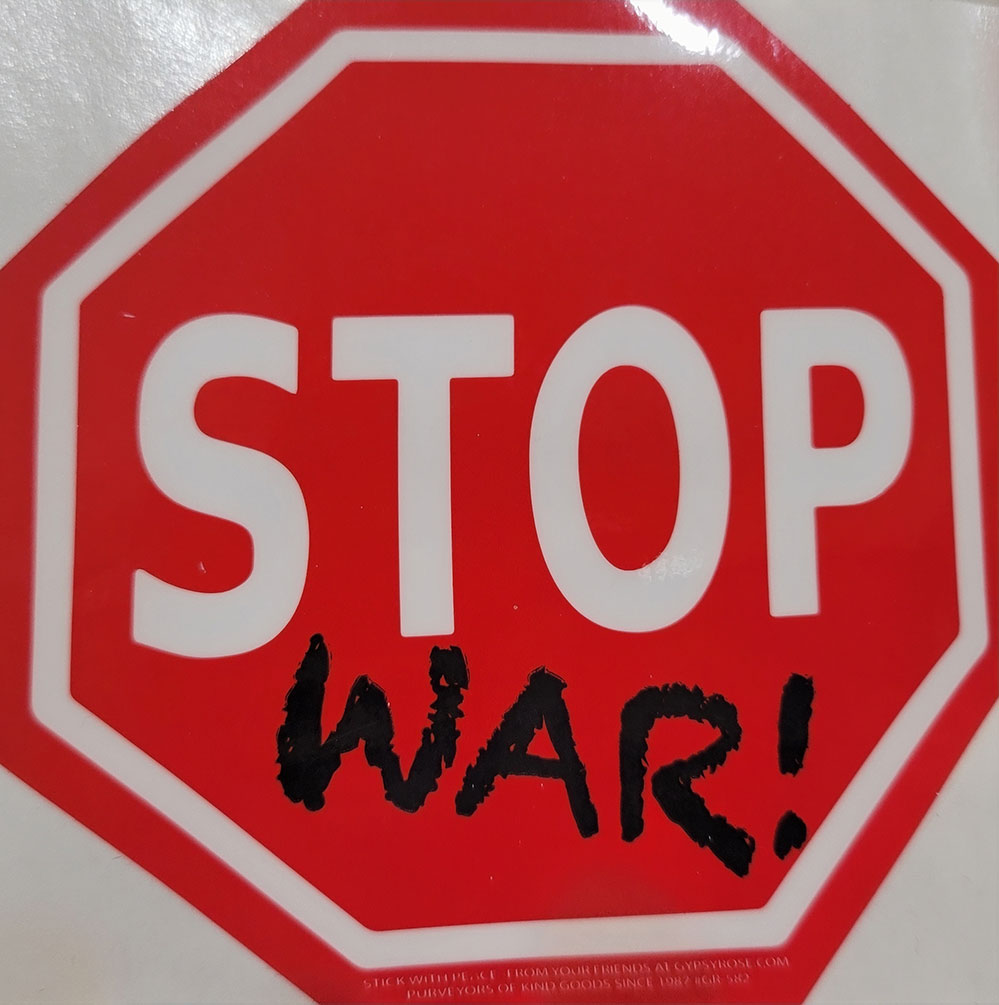 stop war stop sign