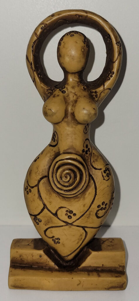 stylized woman ceramic art