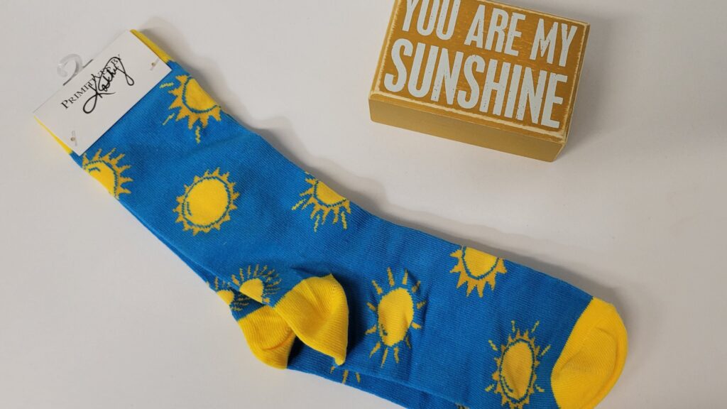 Cheap cute gift You Are My Sunshine sock Gift Box Sock Size: 10-13 