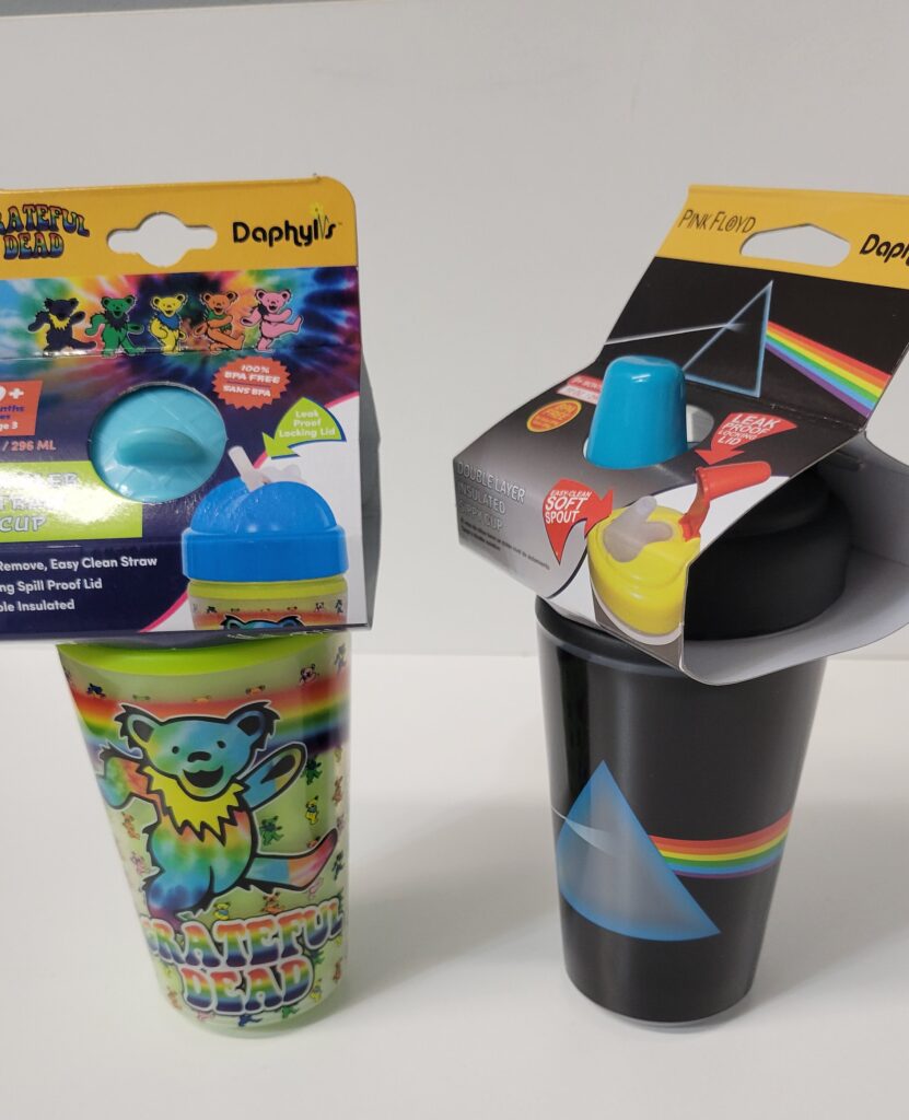 Cool Cheap Kids Sippy Cup- Grateful Dead and Pink Floyd  