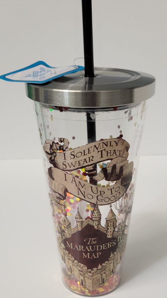 Glitter Straw Tumbler - Harry Potter and the Marauders Map collector cup